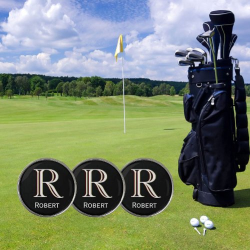 Custom Three_Layered Monogram with First Name  Golf Ball Marker