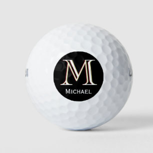 Custom Three-Layered Monogram with First Name Golf Balls