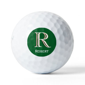 Custom Three-Layered Monogram with First Name Golf Balls