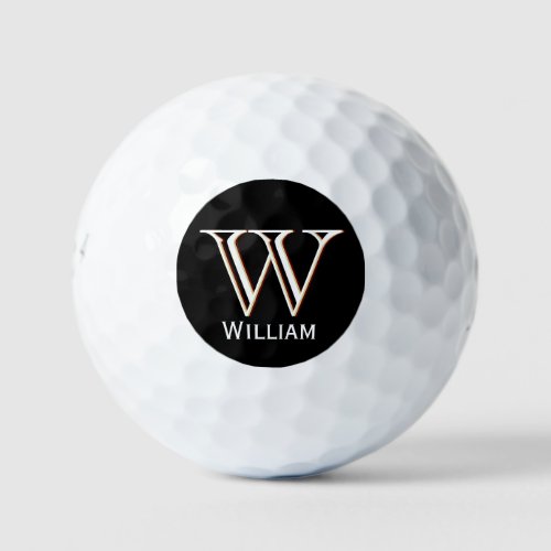 Custom Three_Layered Monogram with First Name Golf Balls