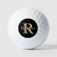 Custom Three Layered Monogram with First Name Golf Balls