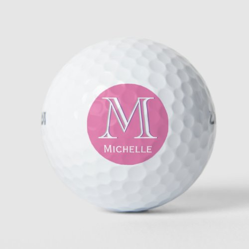 Custom Three_Layered Monogram with First Name  Golf Balls