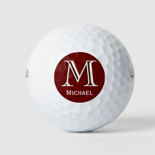 Custom Three_Layered Monogram with First Name Golf Balls