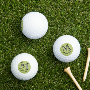 Custom Three-Layered Monogram with First Name Golf Balls