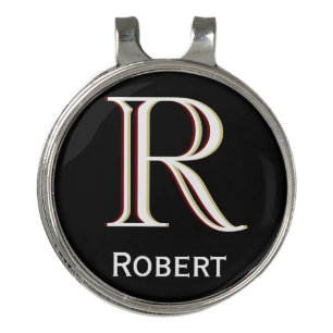 Custom Three-Layered Monogram with First Name  Golf Hat Clip