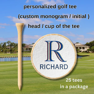 Custom Three-Layered Monogram with First Name Golf Tees