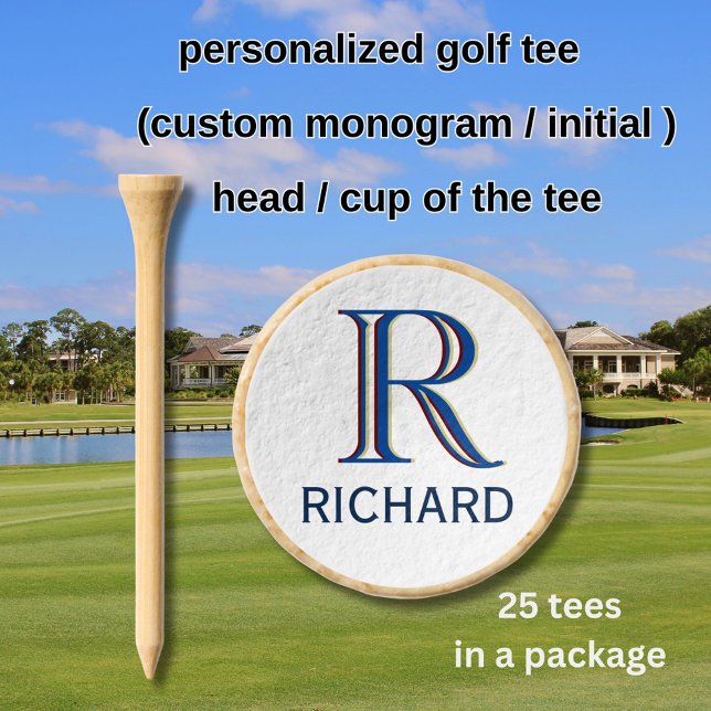 Custom Three-Layered Monogram with First Name  Golf Tees (Creator Uploaded)