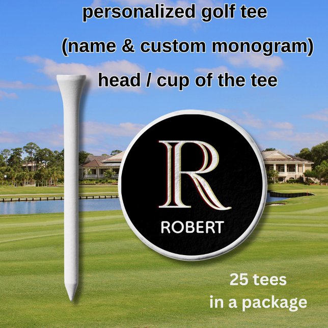 Custom Three-Layered Monogram with First Name  Golf Tees (Creator Uploaded)