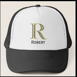 Custom Three-Layered Monogram with First Name Trucker Hat