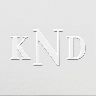 Custom Three Letter Initials Monogram Embosser