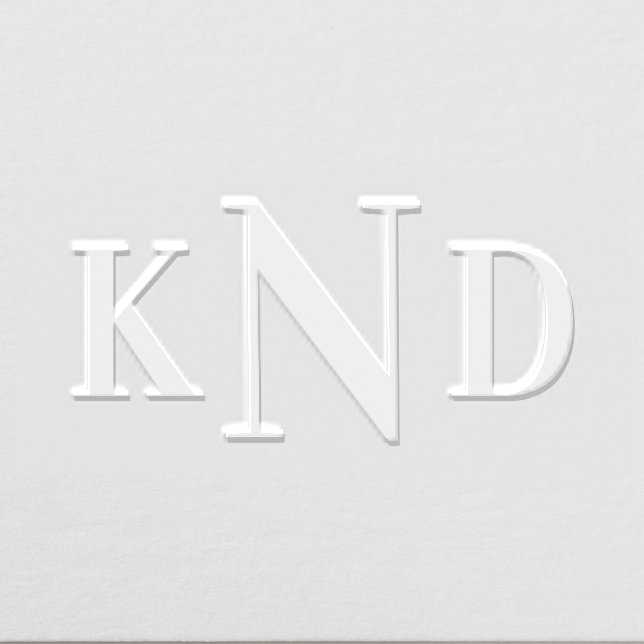 Custom Three Letter Initials Monogram Embosser (Design)