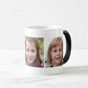 Custom Three-Photo Collage Color Morph Mug