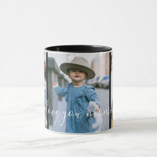 Custom Three Photo I Love You Mommy Mug
