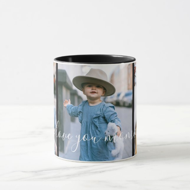 Custom Three Photo I Love You Mommy Mug (Center)