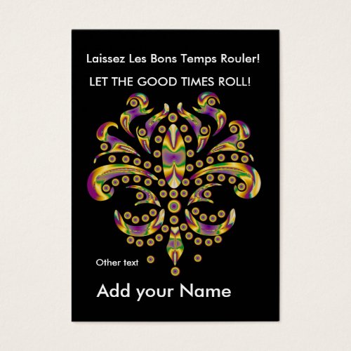 Custom Throw Card fleur de lis Business Cards