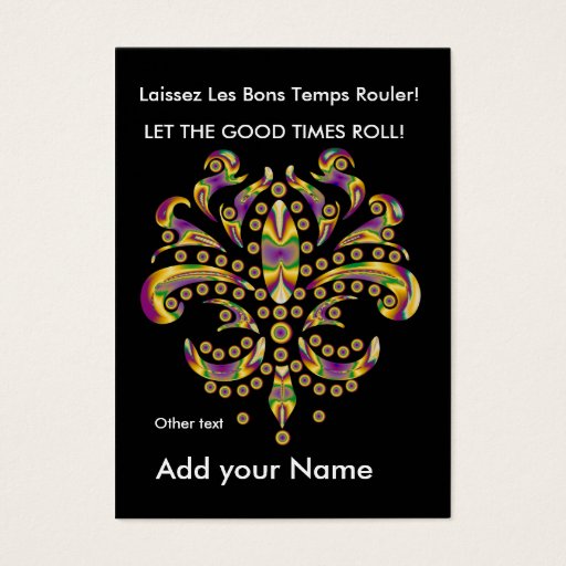 Customizable Custom Throw Card fleur de lis Business Cards