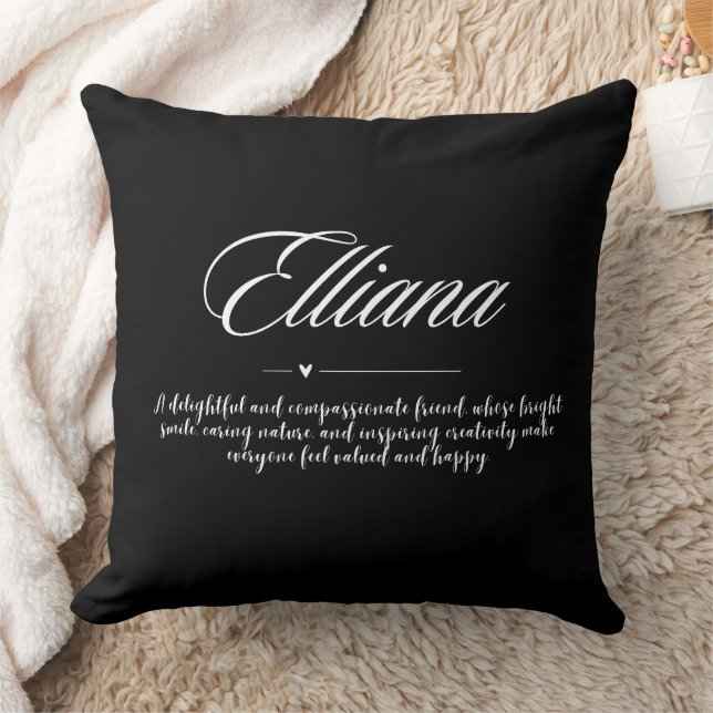 Custom Throw Pillow – Personalized with Guest Name (Blanket)