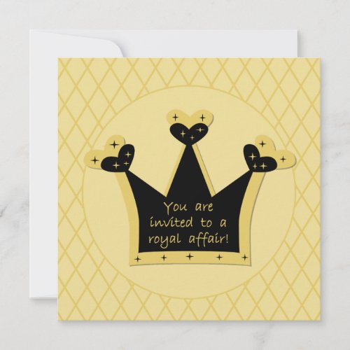 Custom Tiara Royal Affair Birthday Invitation