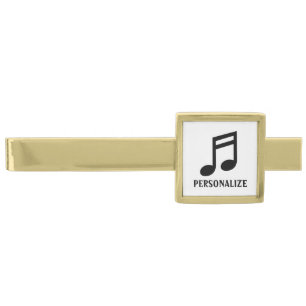 Custom tie clip gift idea with music note icon