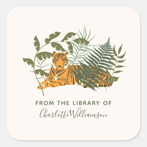 Custom Tiger From The Library of Bookplate