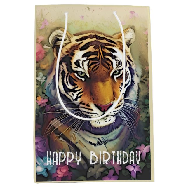 Custom Tiger Text Gift Bag (Front)