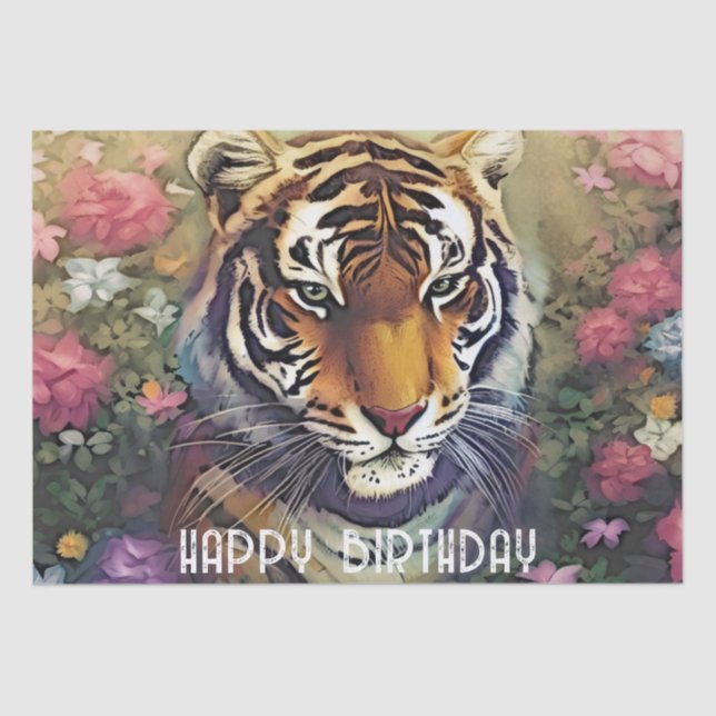 Custom Tiger Text Tissue Paper (Front)