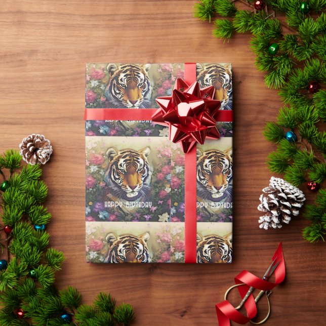 Custom Tiger Text Wrapping Paper (Holiday Gift)