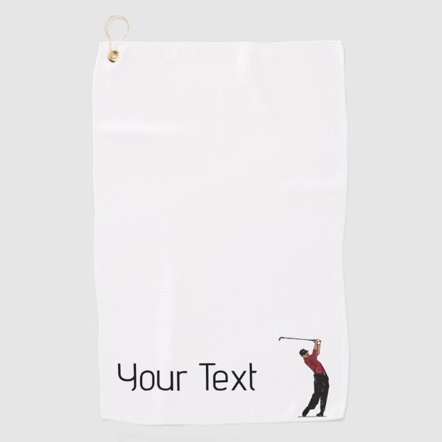 Custom Tiger Woods Logo Golf Club Towel (Front)