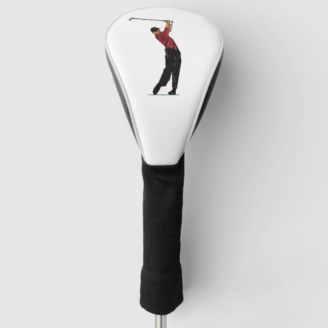 Custom Tiger Woods Logo Golf Driver Head Cover (Front)