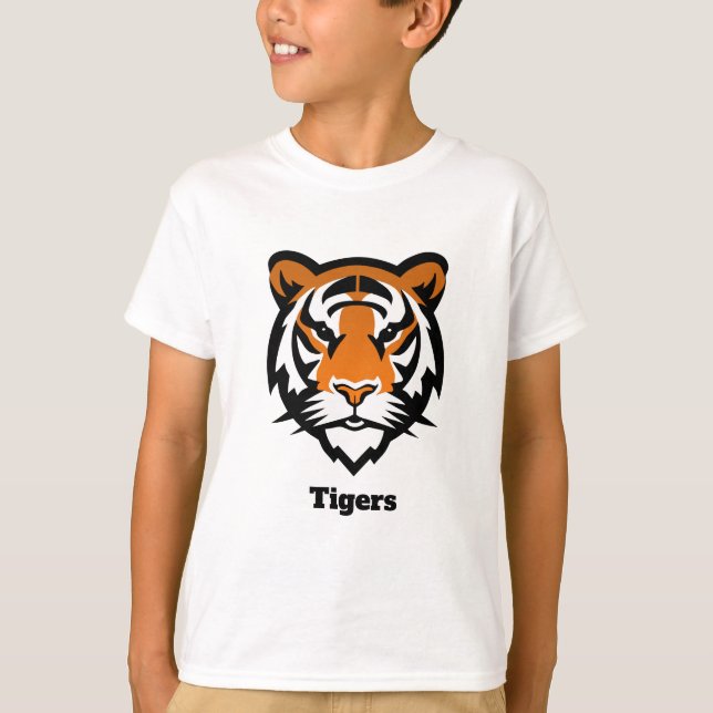 Custom Tigers Youth T-Shirt  (name and number) (Front)