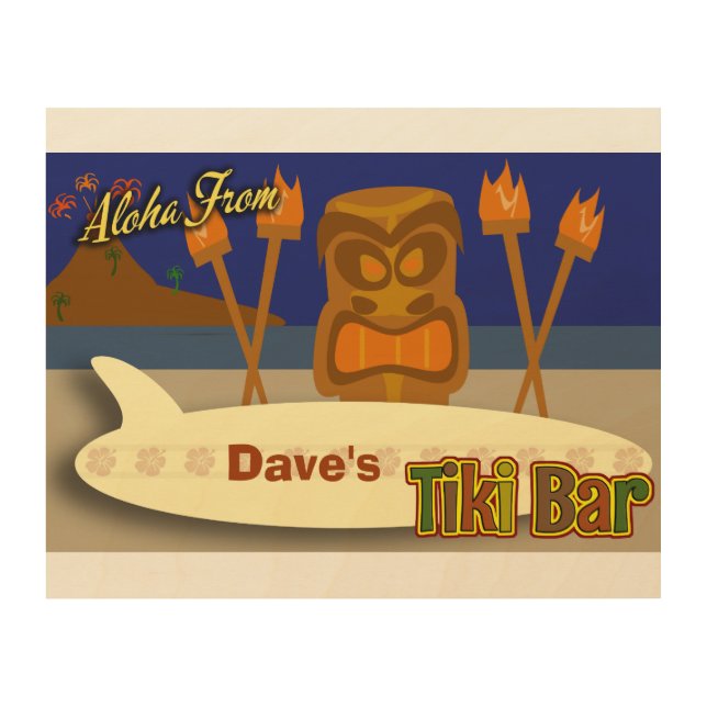 Custom Tiki Bar Sign (Front)