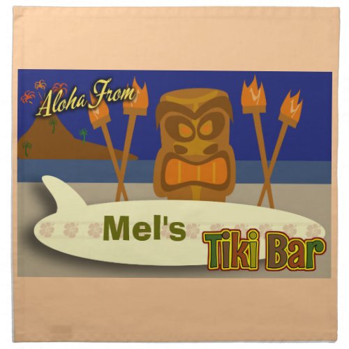 Custom Tiki Bar Sign Napkin