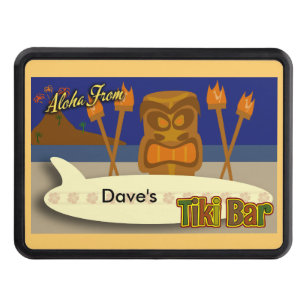 Custom Tiki Bar Sign Tow Hitch Cover