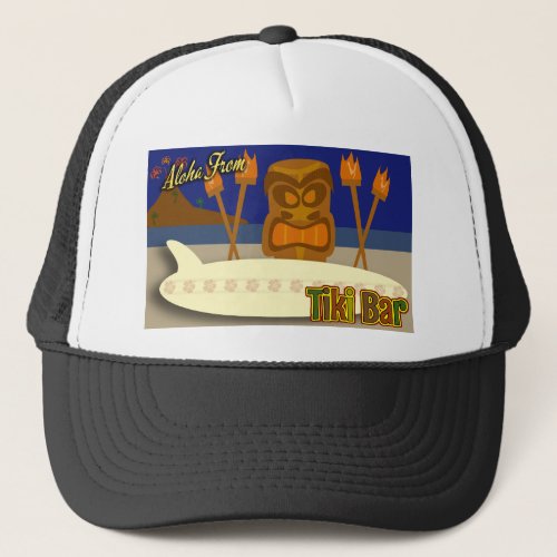 Custom Tiki Bar Sign Trucker Hat