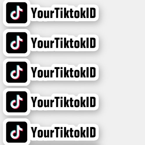 Custom TikTok Social media Promotional Sticker