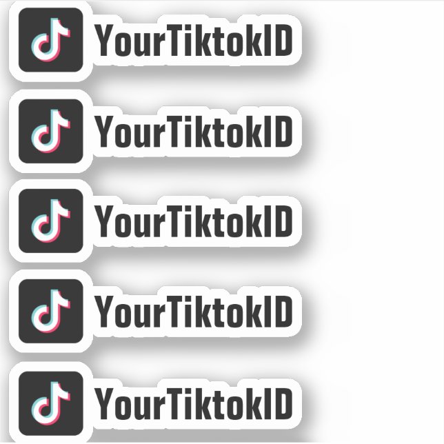 Custom TikTok Social media Promotional Sticker (Front)