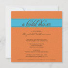 custom Timeless Bridal Shower Invite (orange/blue)