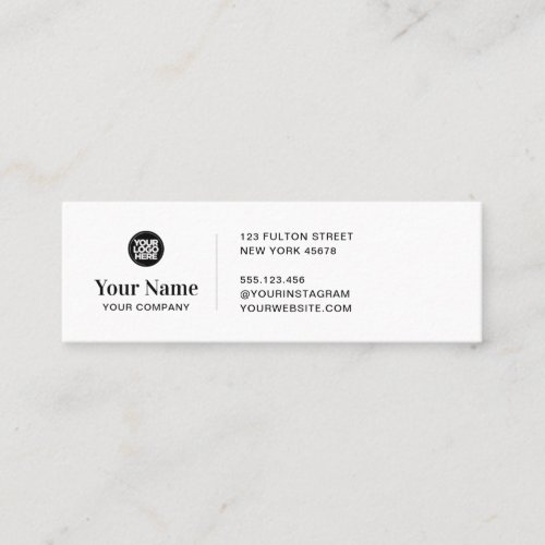 Custom tiny business logo simple modern minimalist mini business card