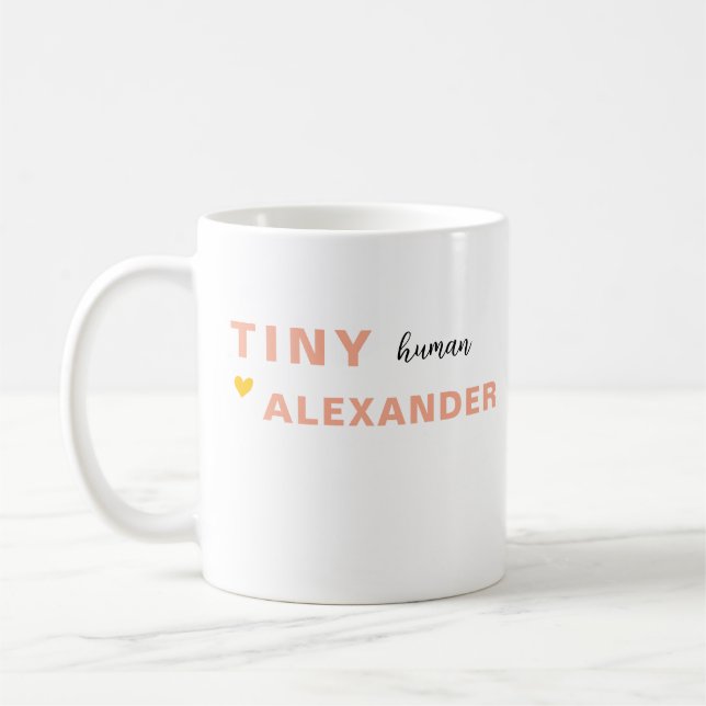 Custom Tiny Human Tamer Mug, Teacher Mom Mother  Coffee Mug (Left)
