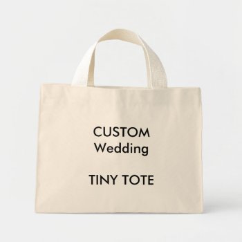 Custom "tiny" Small Tote Bag (natural Colour) by PersonaliseMyWedding at Zazzle