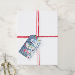Custom Tis The Season To Be Jolly Funny Snowmen Gift Tags