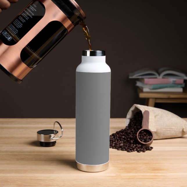 Custom Titanium Gray Insulated Bottle (Coffee)