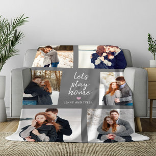 Custom Title Editable Color Photo Collage Blanket