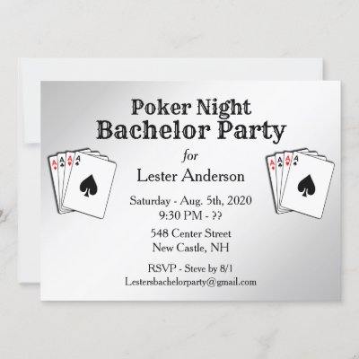 Custom Title Poker Night Party Invitation