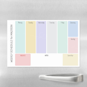 Custom Title Weekly Planner Magnetic Dry Erase Sheet