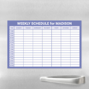 Custom Title Weekly Planner Magnetic Dry Erase Sheet