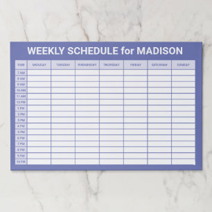 Custom Title Weekly Planner Paper Pad