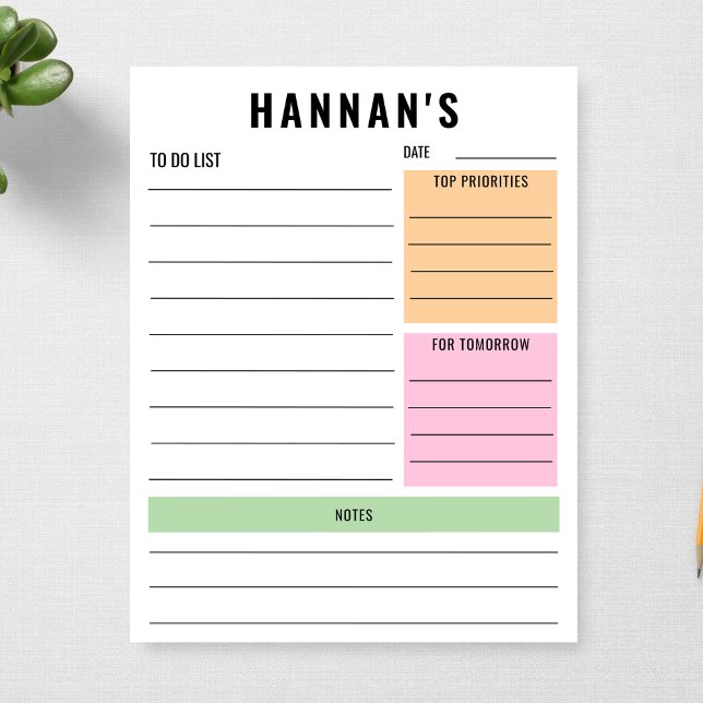 Custom To Do List Personalized Daily Planner To Do Notepad (Creator Uploaded)