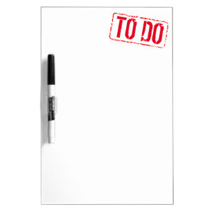 Custom TO DO list red rubber stamp dry erase board
