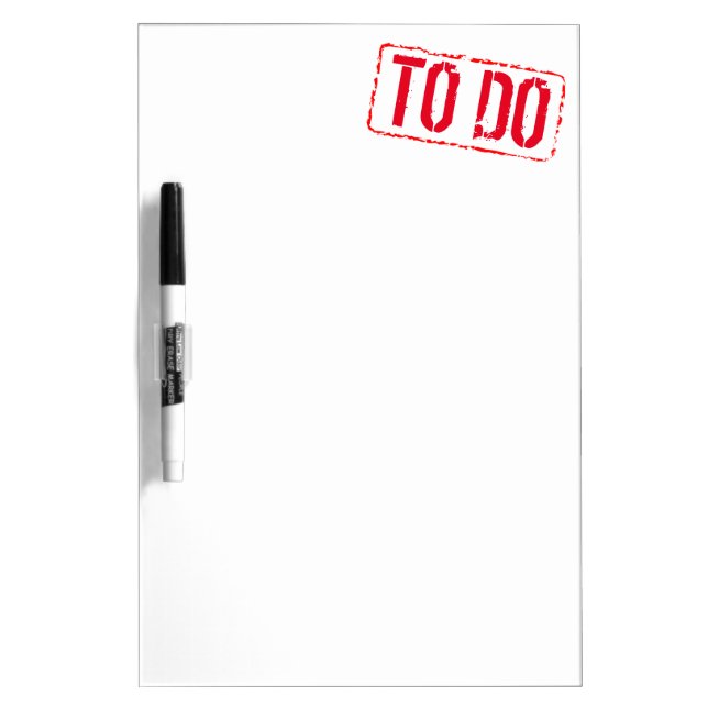 Custom TO DO list red rubber stamp dry erase board (Front)